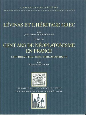 cover image of Lévinas et héritage grec, suivi de cent ans